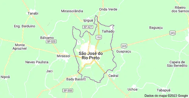map São José do Rio Preto SP